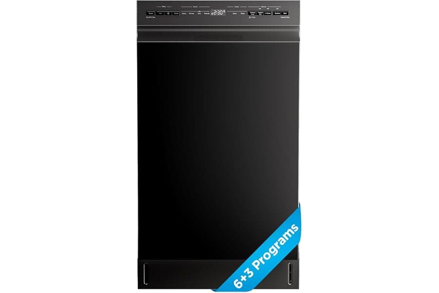 Slim 18-Inch Built-In Dishwasher with Stainless Steel Tub