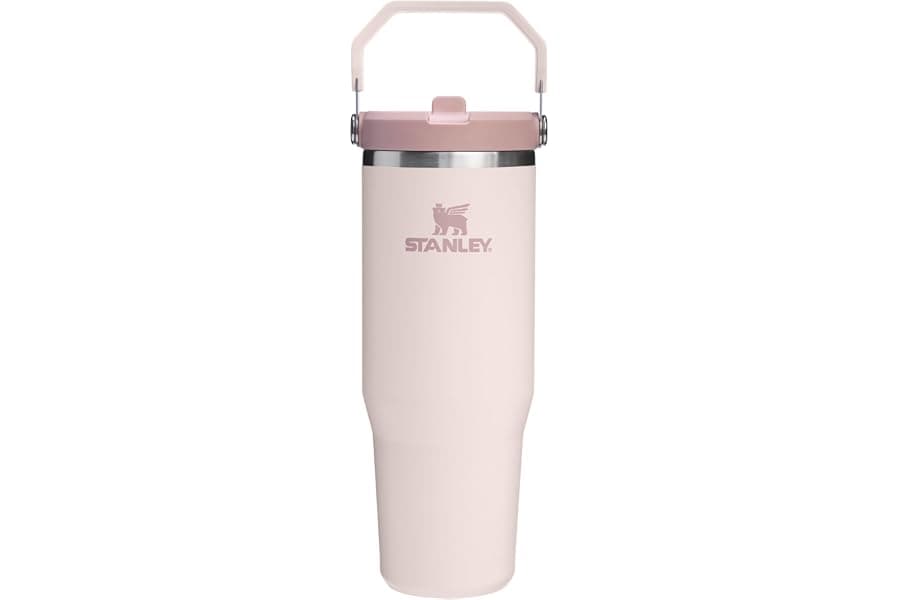 30oz Insulated Tumbler with Flip Straw and Leak Resistance