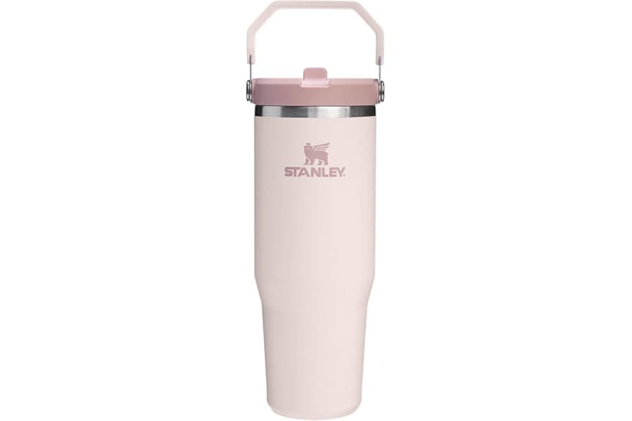 30oz Insulated Tumbler with Flip Straw and Leak Resistance