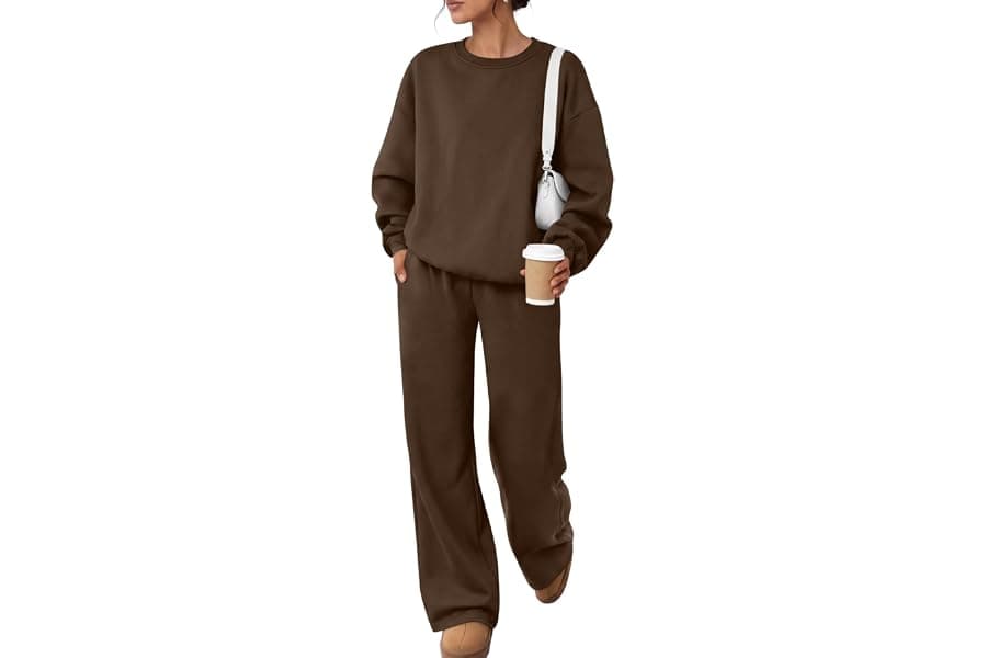 Comfortable Wide Leg Sweatsuit Lounge Set for Women