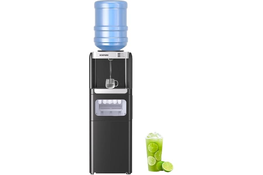 Water Cooler Dispenser with Built-in Ice Maker