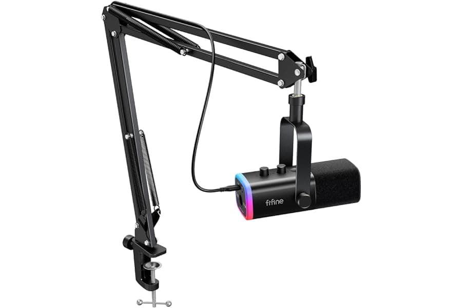 Gaming Microphone with XLR/USB for Streaming & Podcasting