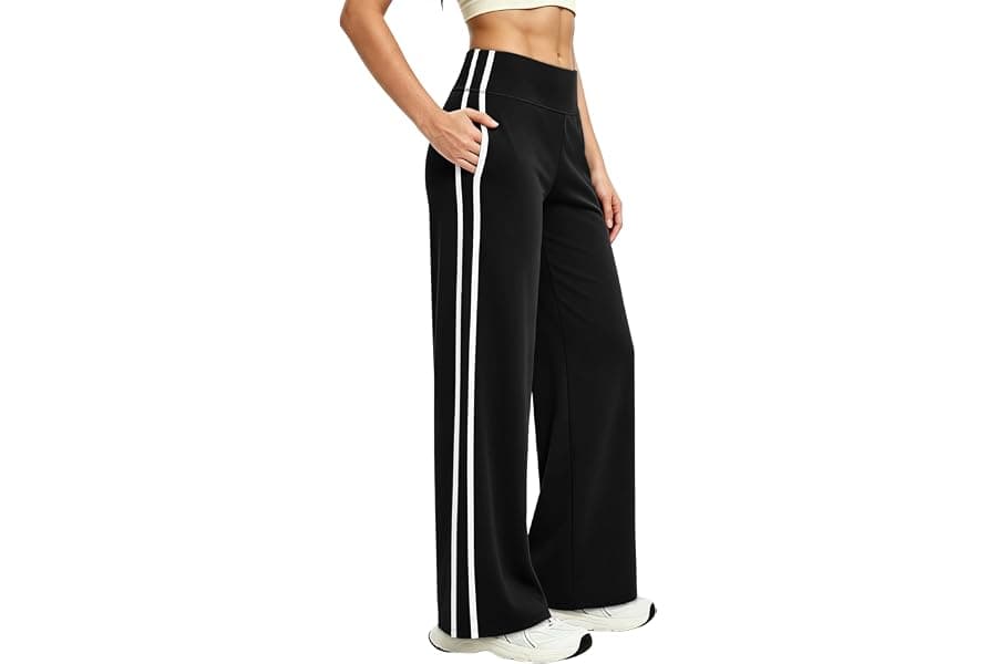 High-Waist Wide-Leg Pants with Pockets for Comfort