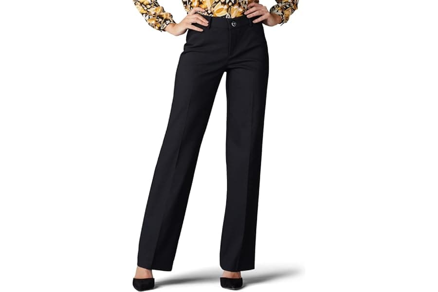 Women's Regular Fit Trouser Pants with Flex Technology