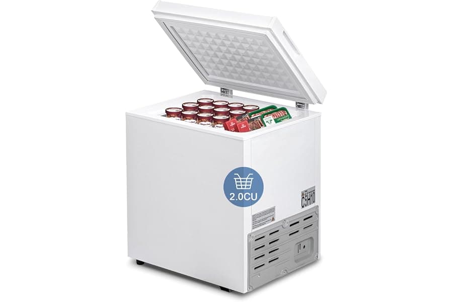 Compact Chest Freezer with 7 Temperature Settings