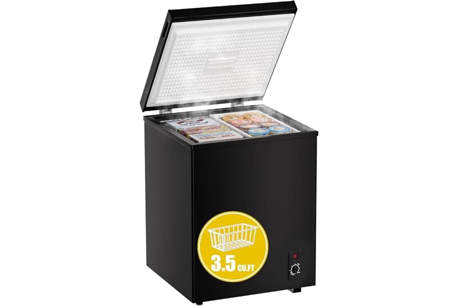 3.5 Cu Ft Compact Deep Freezer for Apartments & RVs