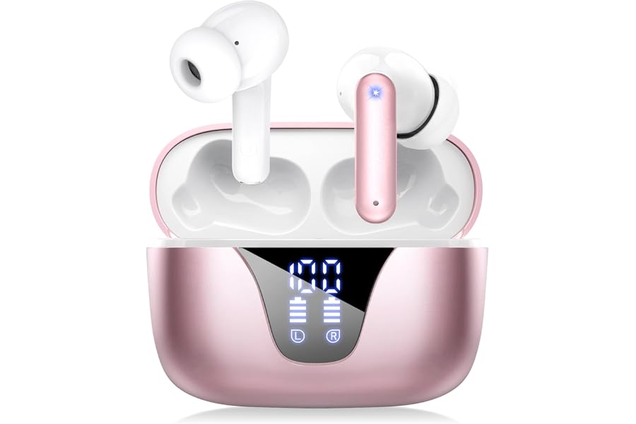 50-Hour Wireless Earbuds with Waterproof Design