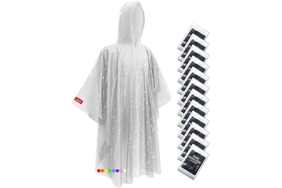 Emergency Rain Poncho - Extra Long Family Pack Raincoat