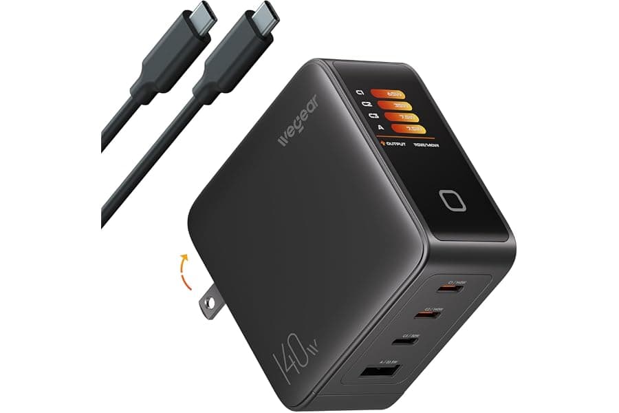 Fast 140W USB-C Charger: 4-Port Power Solution