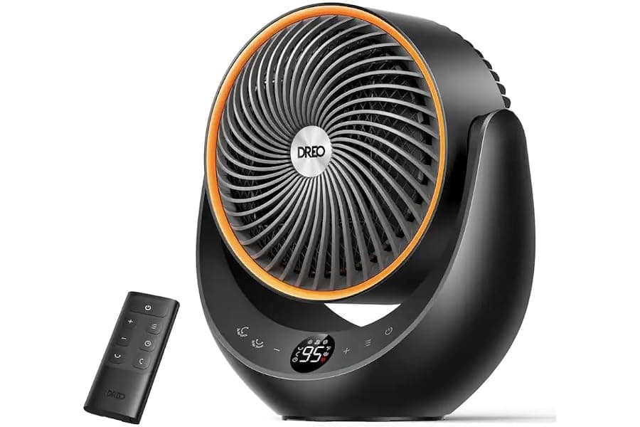 Portable Ceramic Space Heater for Bedrooms with Remote