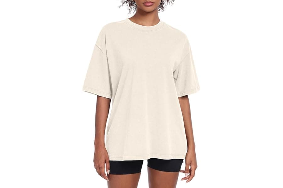 Vintage Oversized Washed T-Shirt for Women