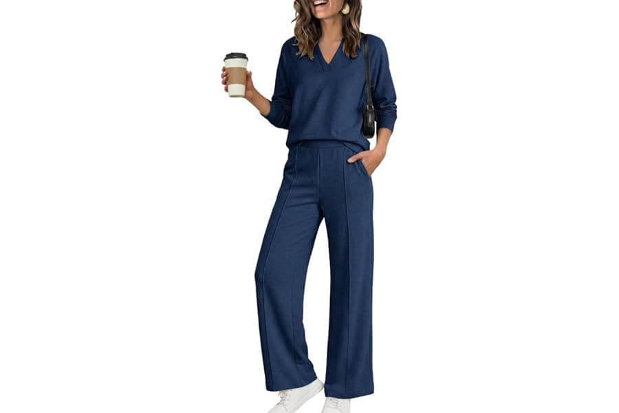 Organic Cotton V-Neck Lounge Set for Women