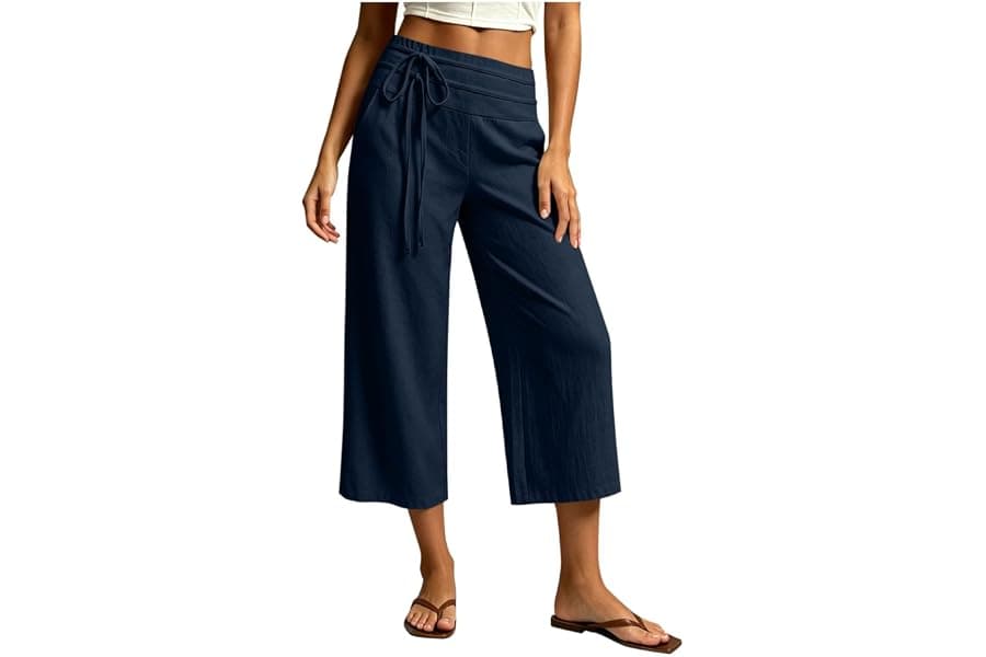 Best Summer Linen Capri Pants for Women