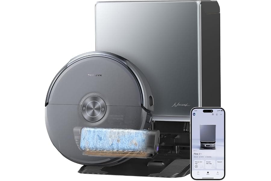 Smart Robot Vacuum and Mop Combo With Self-Cleaning