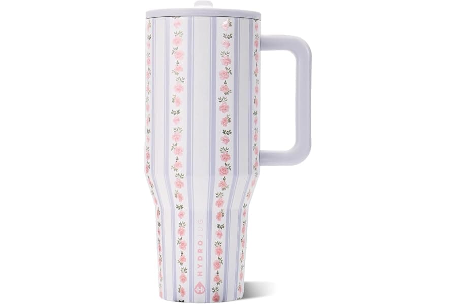 40 oz Insulated Water Bottle with Handle and Flip Straw