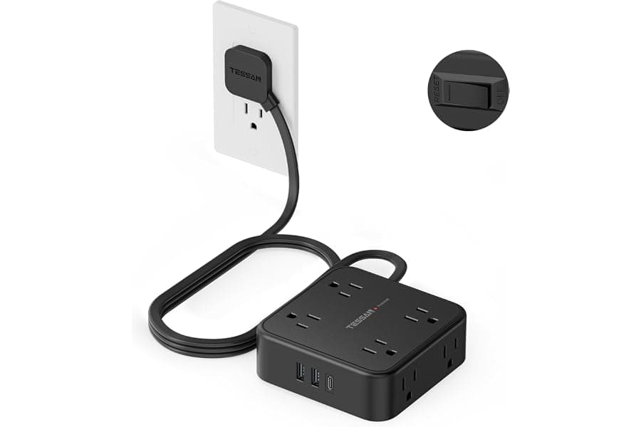 8-Outlet Surge Protector with USB Charging