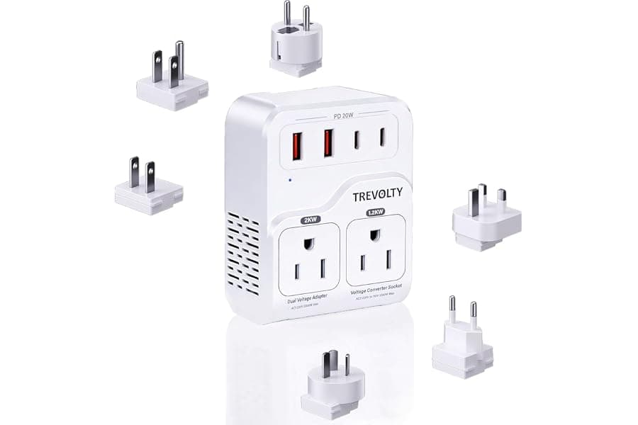 Power Your Travel Adapter: Voltage Converter with USB Ports