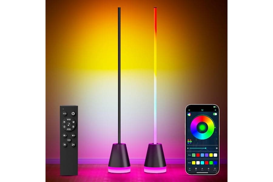 Smart RGB Corner Floor Lamp with App Control & Music Sync