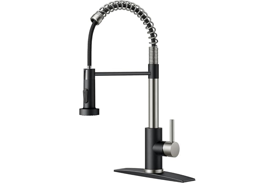 Pull-Down Kitchen Faucet with Spring Action