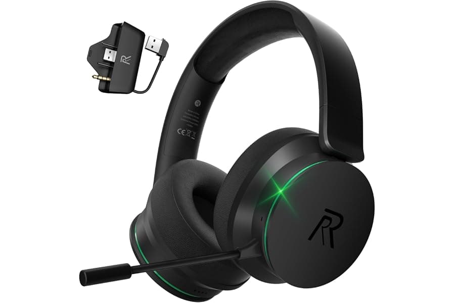 Wireless Gaming Headset with 3D Surround Sound & Noise Canceling