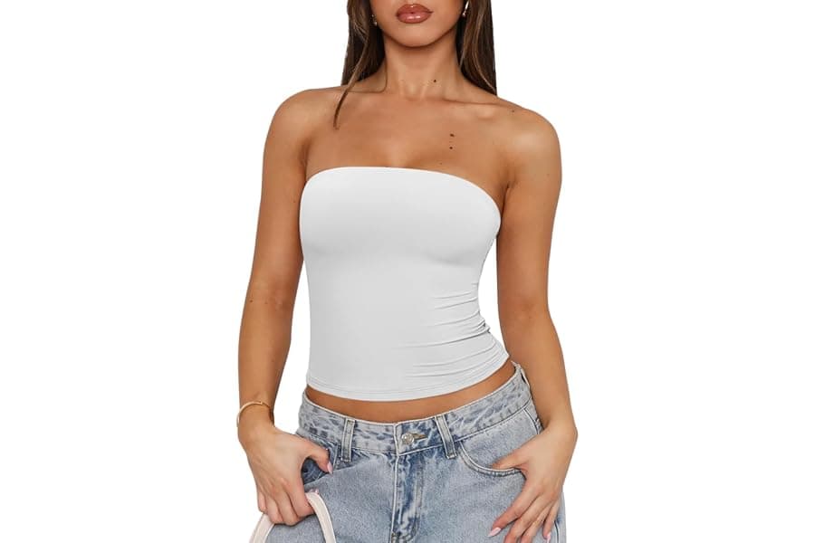 Best Strapless Backless Crop Top Y2K 2026