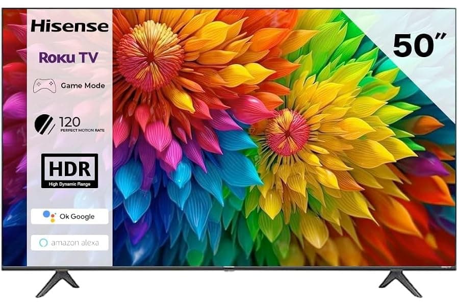 50-Inch 4K Smart Roku TV with HDR Gaming and Voice Control