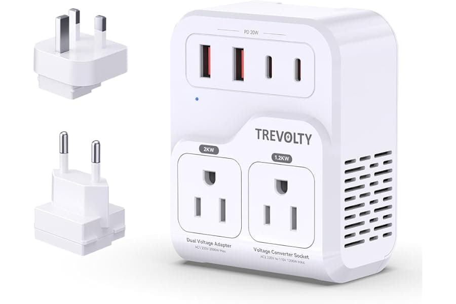 220V to 110V Voltage Converter for European Travel