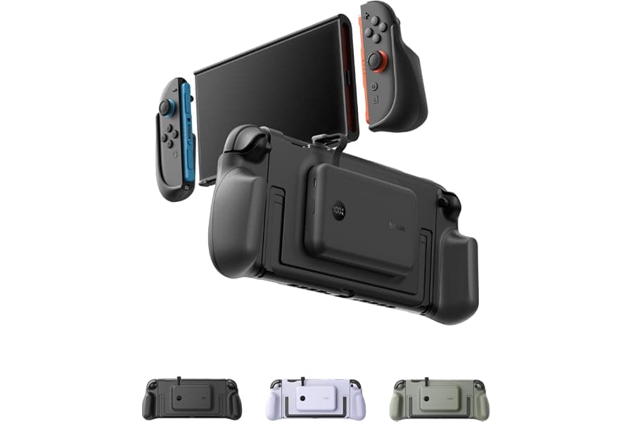 Gaming Console Grip Case with Integrated Power Bank