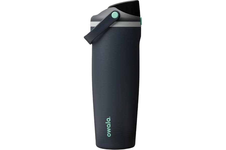Insulated Water Bottle With Two-Way Spout and Straw
