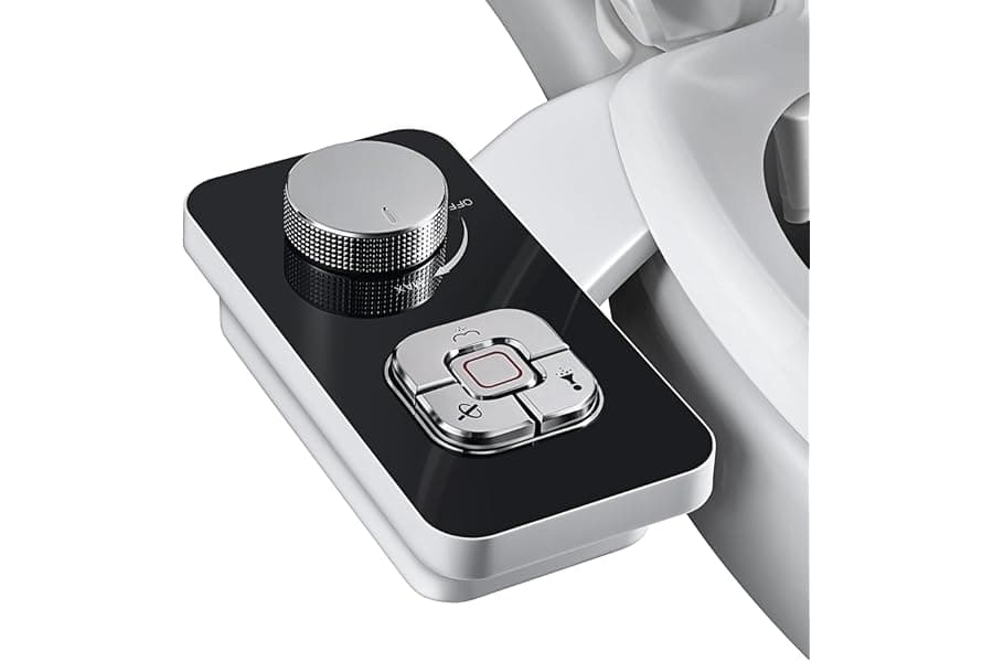 Bidet Attachment with Dual Nozzles & Pressure Control