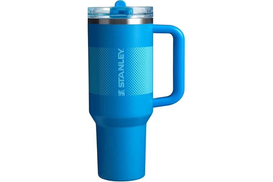 40oz Insulated Tumbler with Built-In Straw for Travel