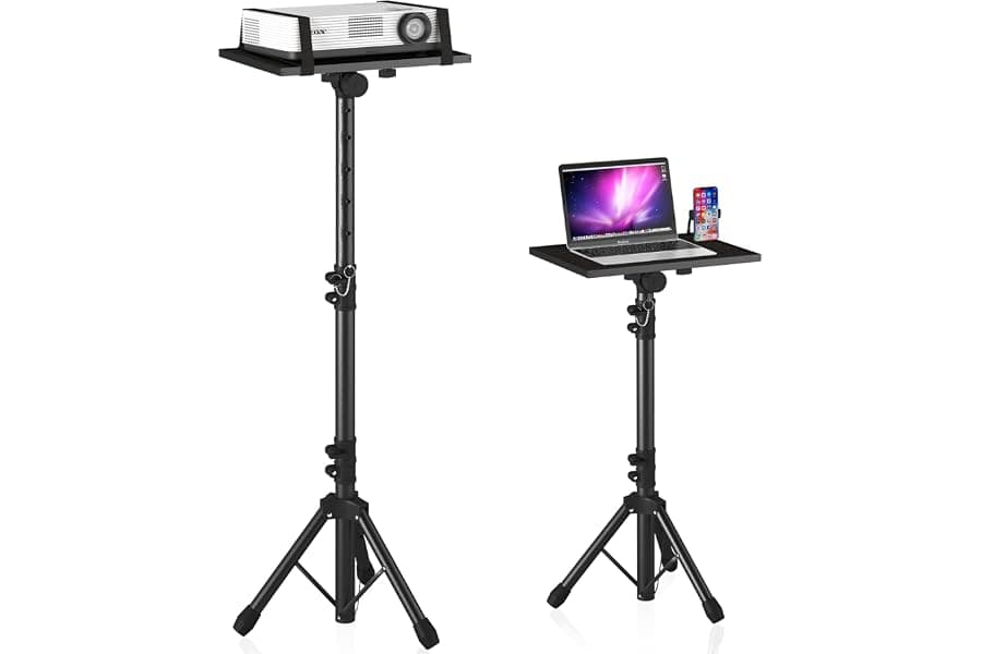 Adjustable Projector Stand Tripod with Phone Holder