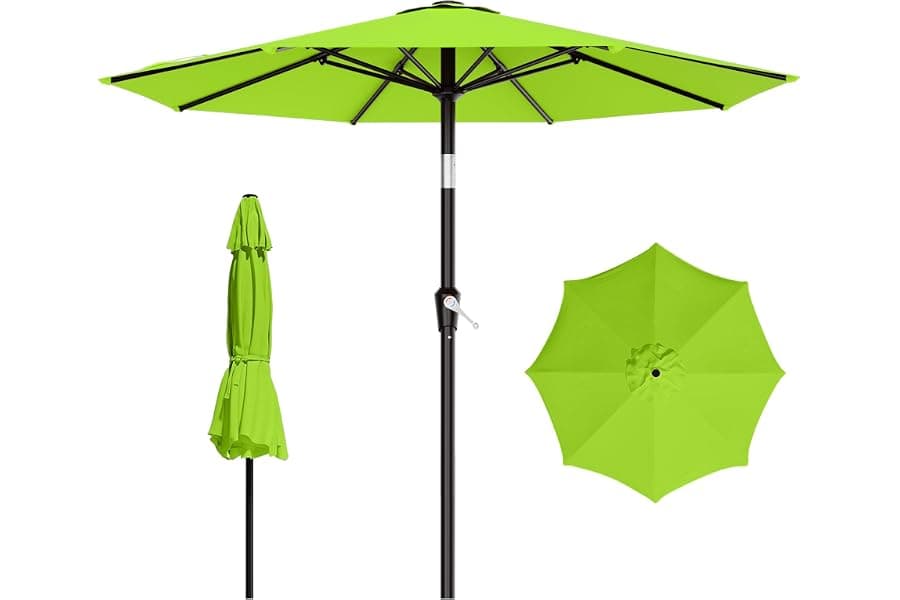 9ft Patio Umbrella with Tilt and Crank System