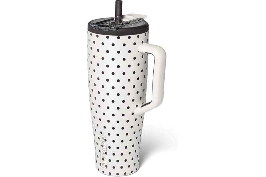 40oz Insulated Water Bottle with Covered Straw Lid