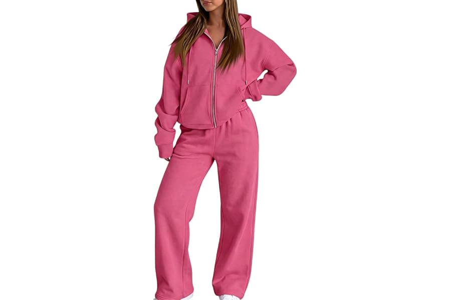 Women's Cropped Hoodie Tracksuit for Fall
