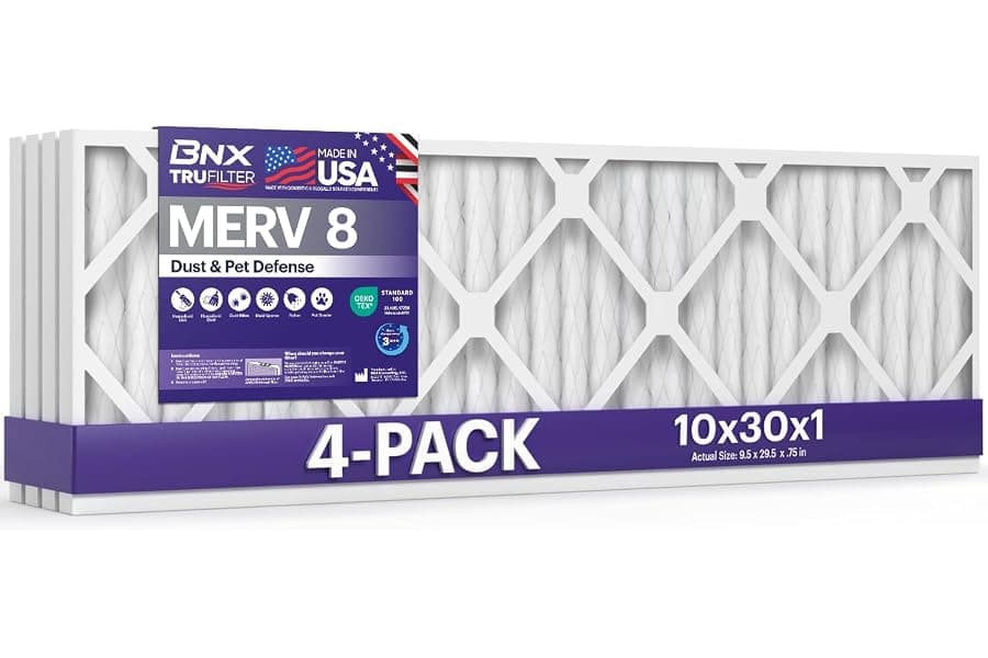Best Trufilter 10X30X1 Air Filter Merv 8 - Made In Usa β Dust & Pet Defense Electrostatic Pleated Air Conditioner Hvac Ac Furnace Filters For Dust - Top Picks for 2026