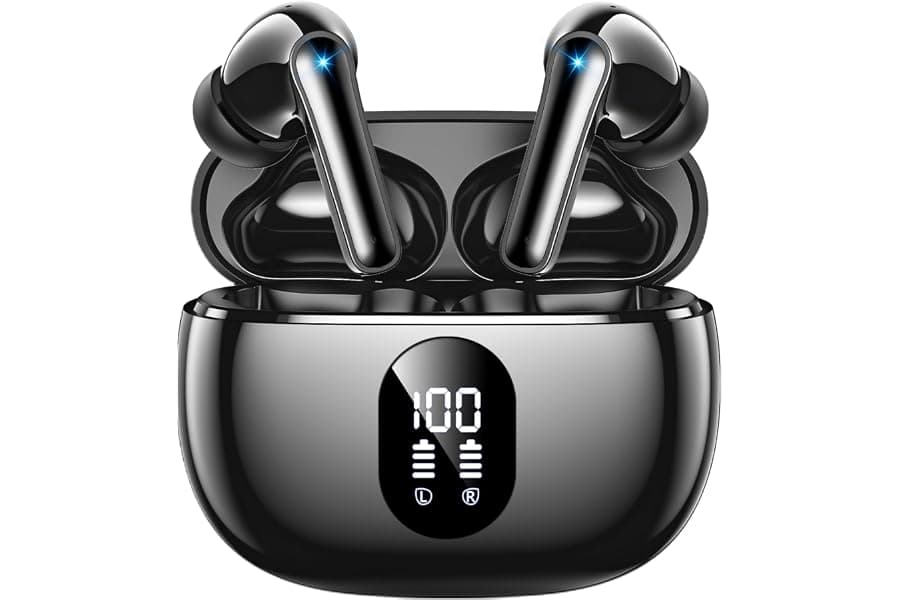 Wireless Earbuds with 48-Hour Battery and Waterproof Design