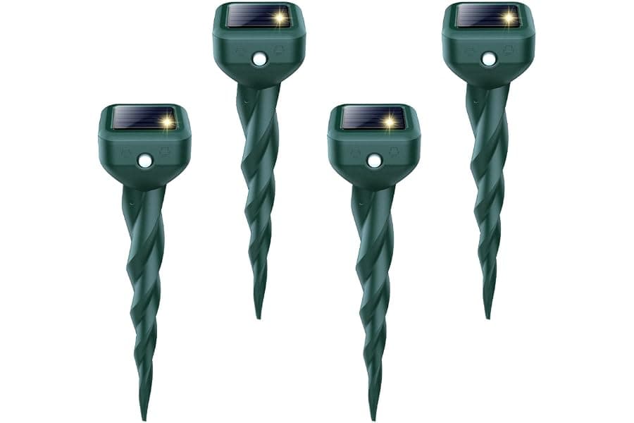 Solar-Powered Ultrasonic Pest Repellent Stakes