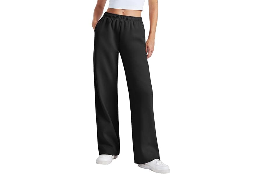 Best Women's Fleece Lined Wide Leg Sweatpants