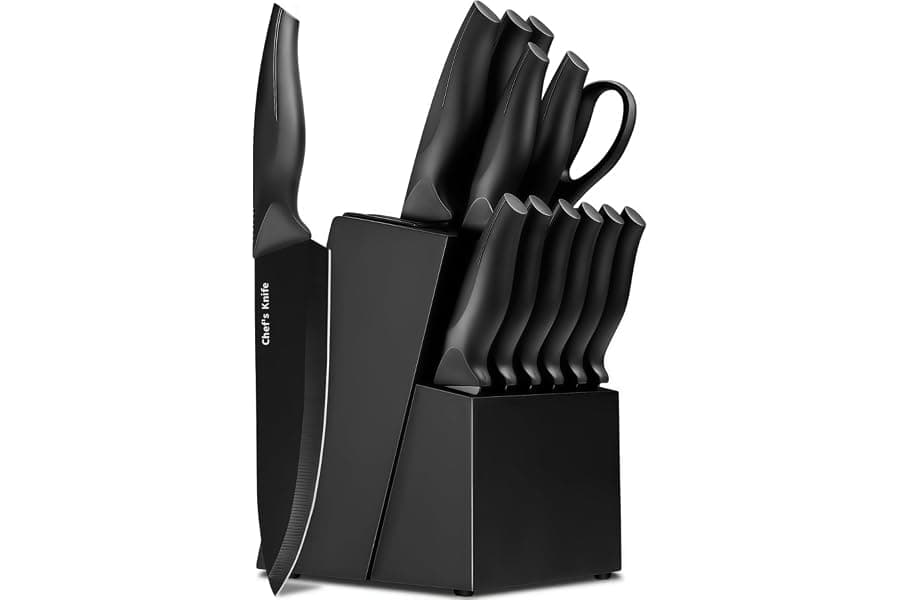 Best 14-Piece Kitchen Knife Block Set for Home Chefs