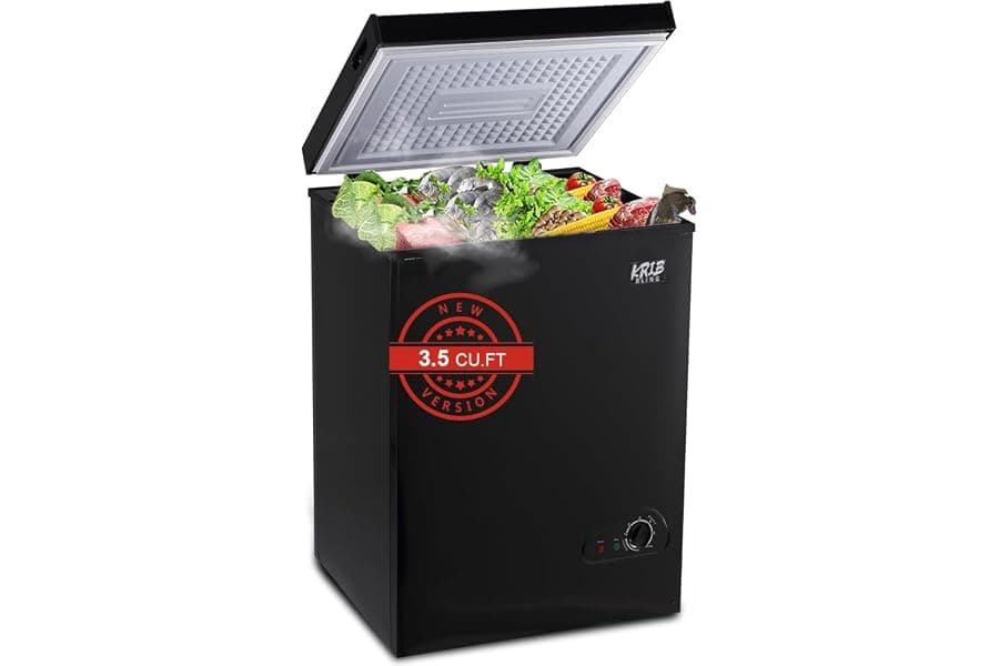 Compact 3.5 Cu.Ft Mini Deep Freezer with Temp Control