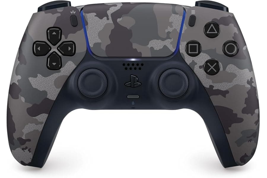 Gray Camo Wireless Controller for PS5 and PC Gaming