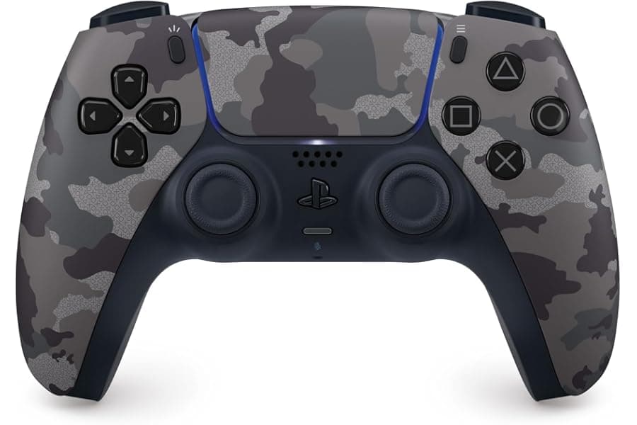 Gray Camo Wireless Controller for PS5 and PC Gaming