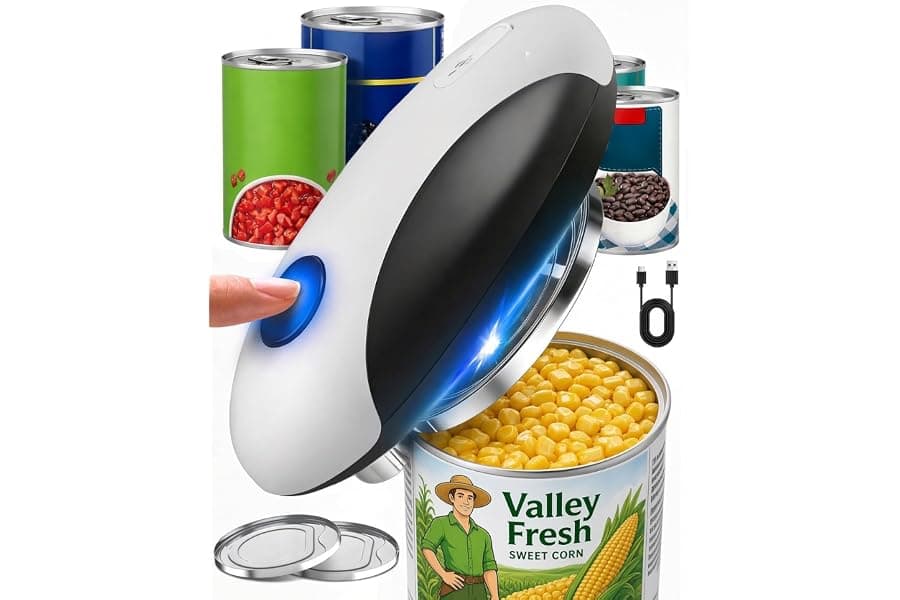 Electric Can Opener with Smooth Edge for Seniors & Arthritis