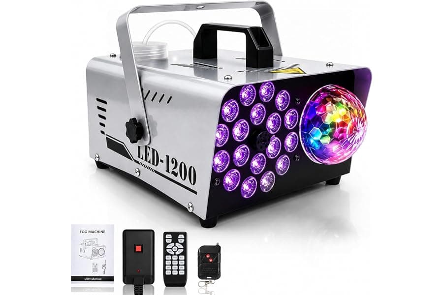 Best Fog Machine with LED Disco Lights for Parties