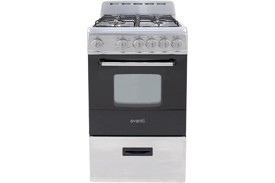 Compact Gas Range Oven, 4 Burners, 2.1 Cu.Ft.