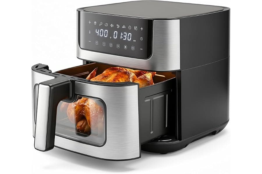 6-Quart Air Fryer Oven with Window Display