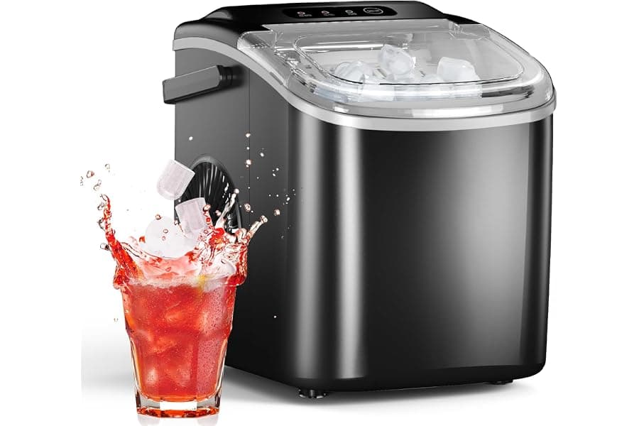 Efficient Countertop Ice Maker - 26.6 Lbs/Day