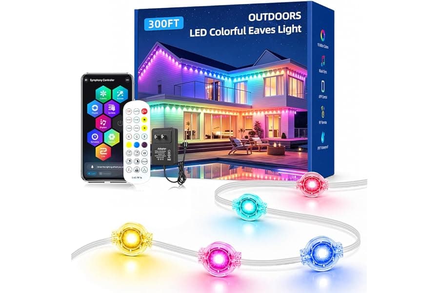 Smart RGB Christmas Lights for Outdoor Eaves