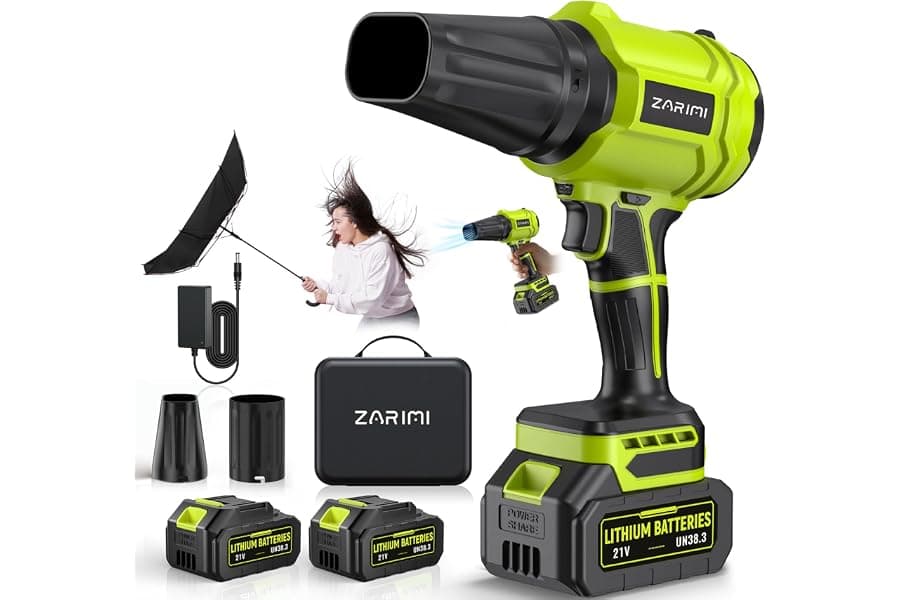 High-Power Cordless Leaf Blower with Battery & Charger